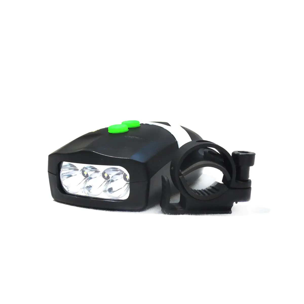 Leader Bicycle  Bell With 3-Led Front Head Light (Black Color) 1