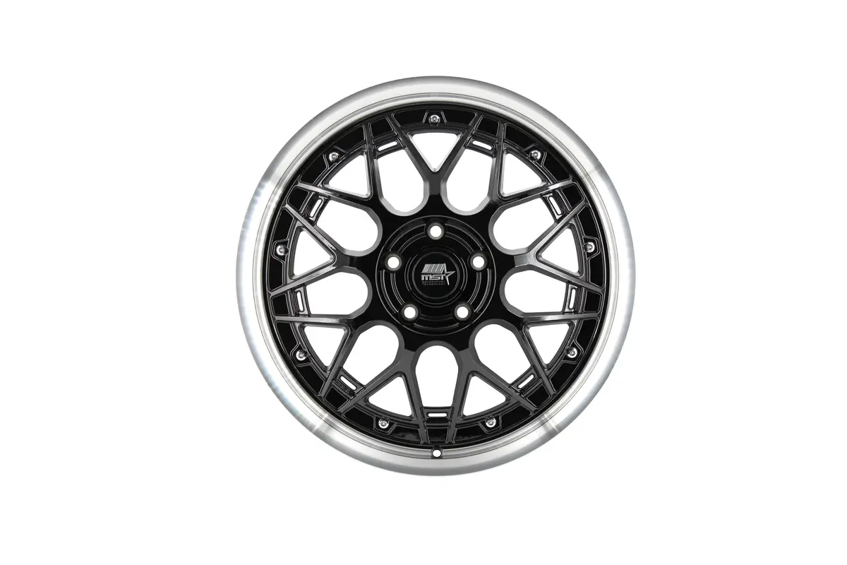 Mt03 - Glossy Black W/ Machined Lip - 19X8.5 5X120 Offset +35 1