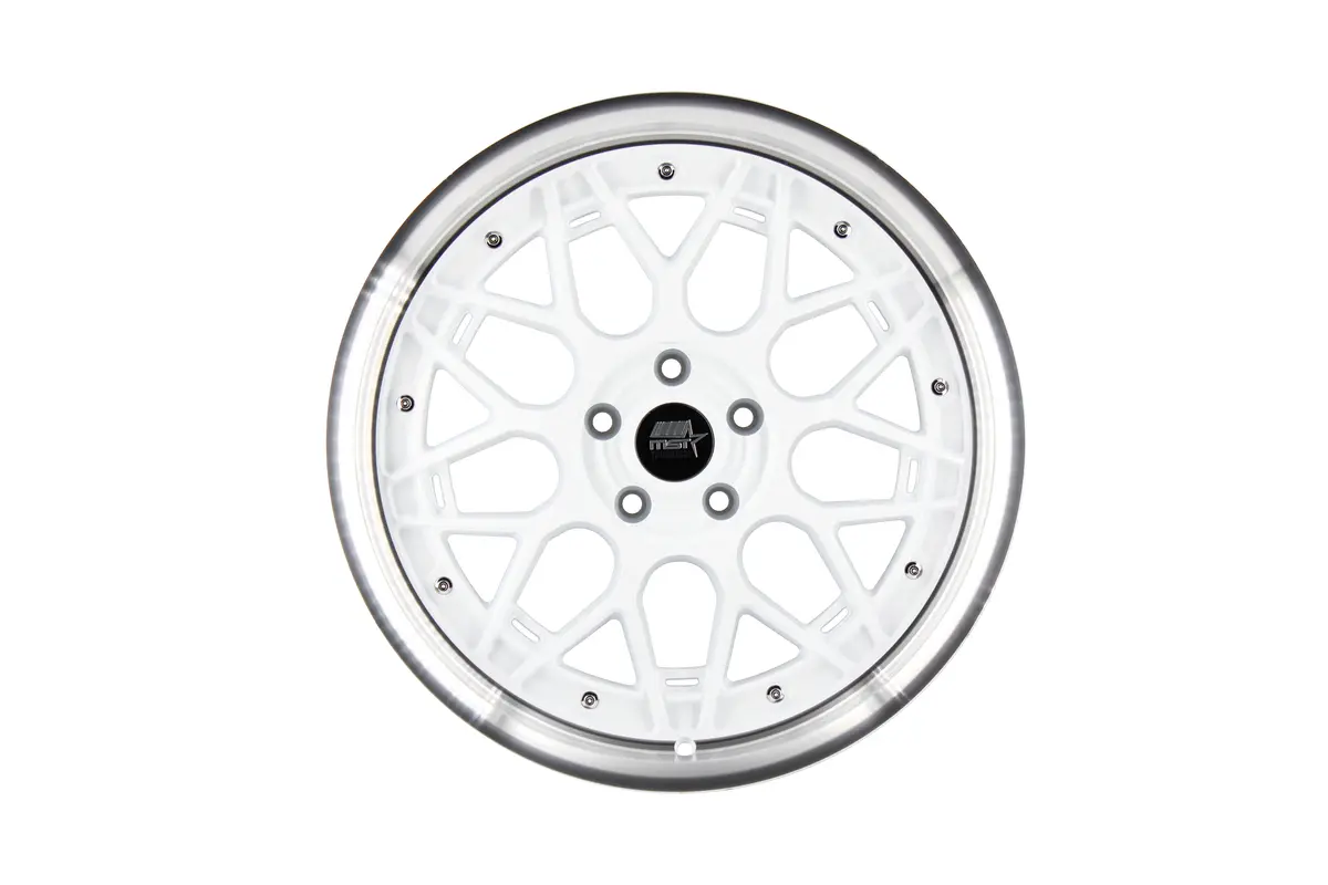 Mt03 - White W/ Machined Lip - 19X9.5 5X114.3 Offset +35 1