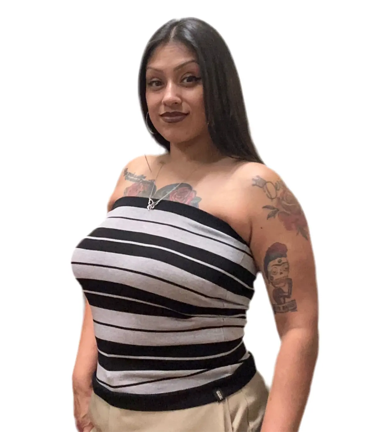 California Lowrider Rider Charlie Brown Tube Top- Black/Grey 1