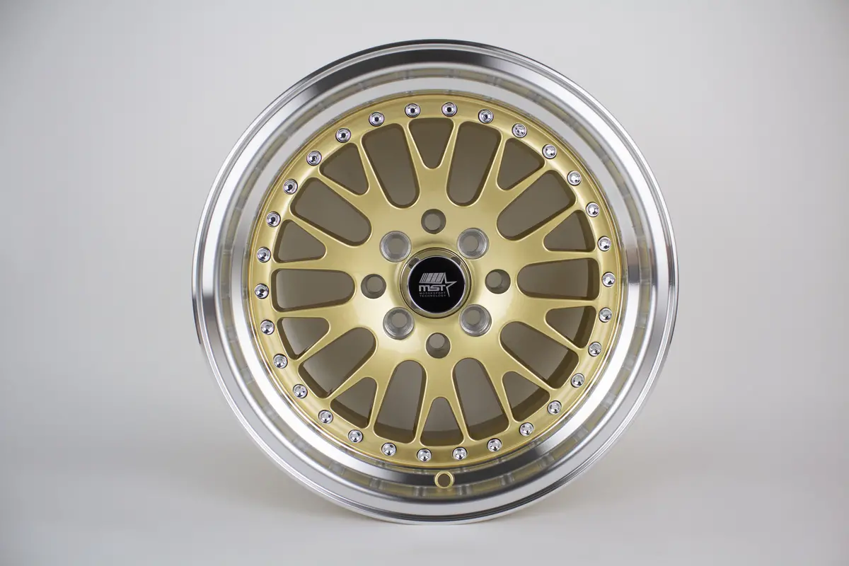 Mt10 - Gold W/Machined Lip - 15X8.0 4X100/4X114.3 Offset +25 1