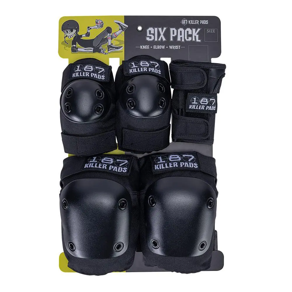187 Pad Set Combo Pack Adult 6 Pack Set - Black 1