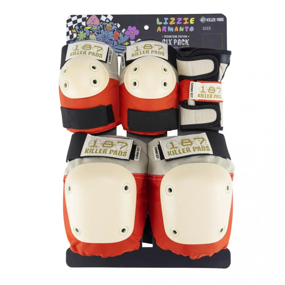187 Pad Set Combo Pack Adult 6 Pack Set - Lizzie Armanto Orange/Grey 1