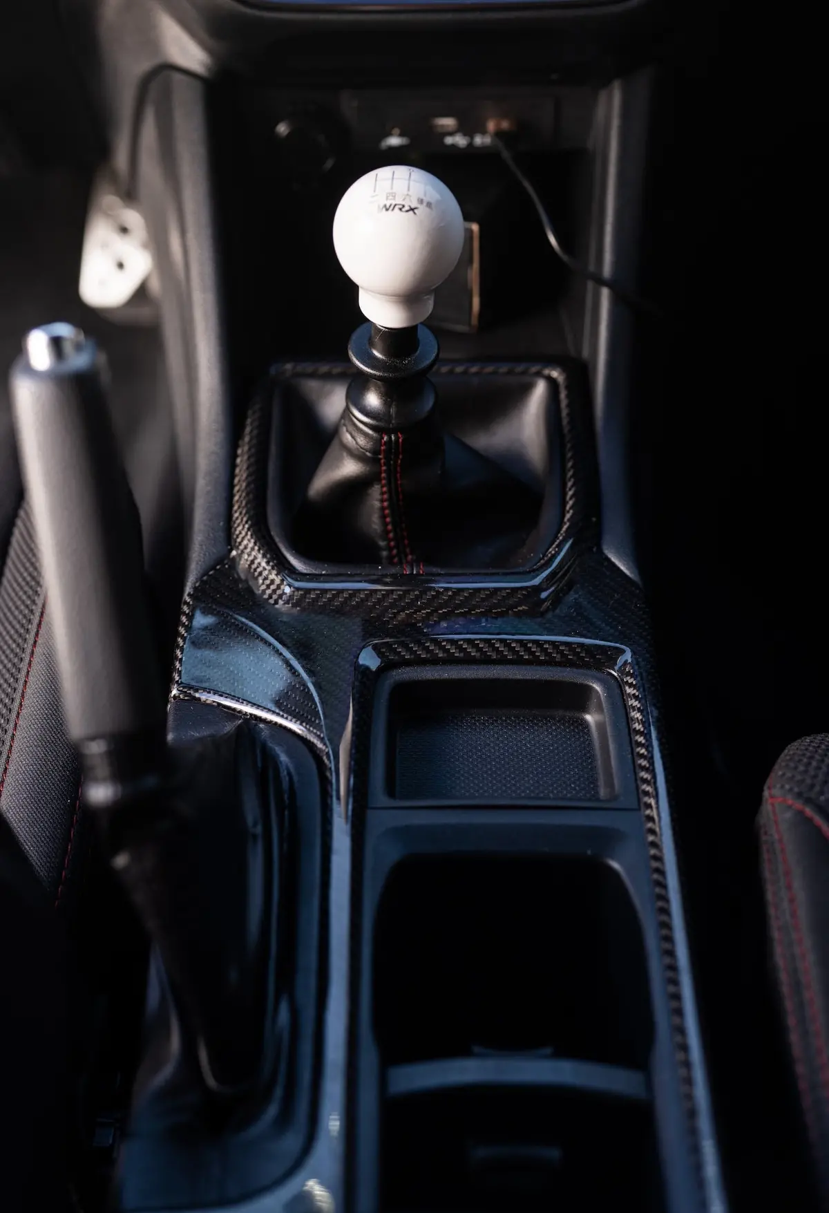 Wrx Carbon Fiber Cup Holder Trim 1