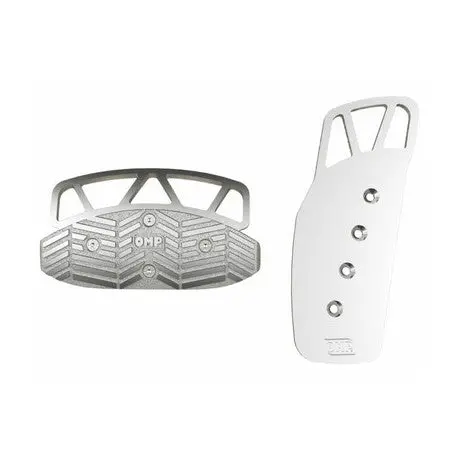 2 Pedales Set Anodizado Aluminio Plata - Omp 1