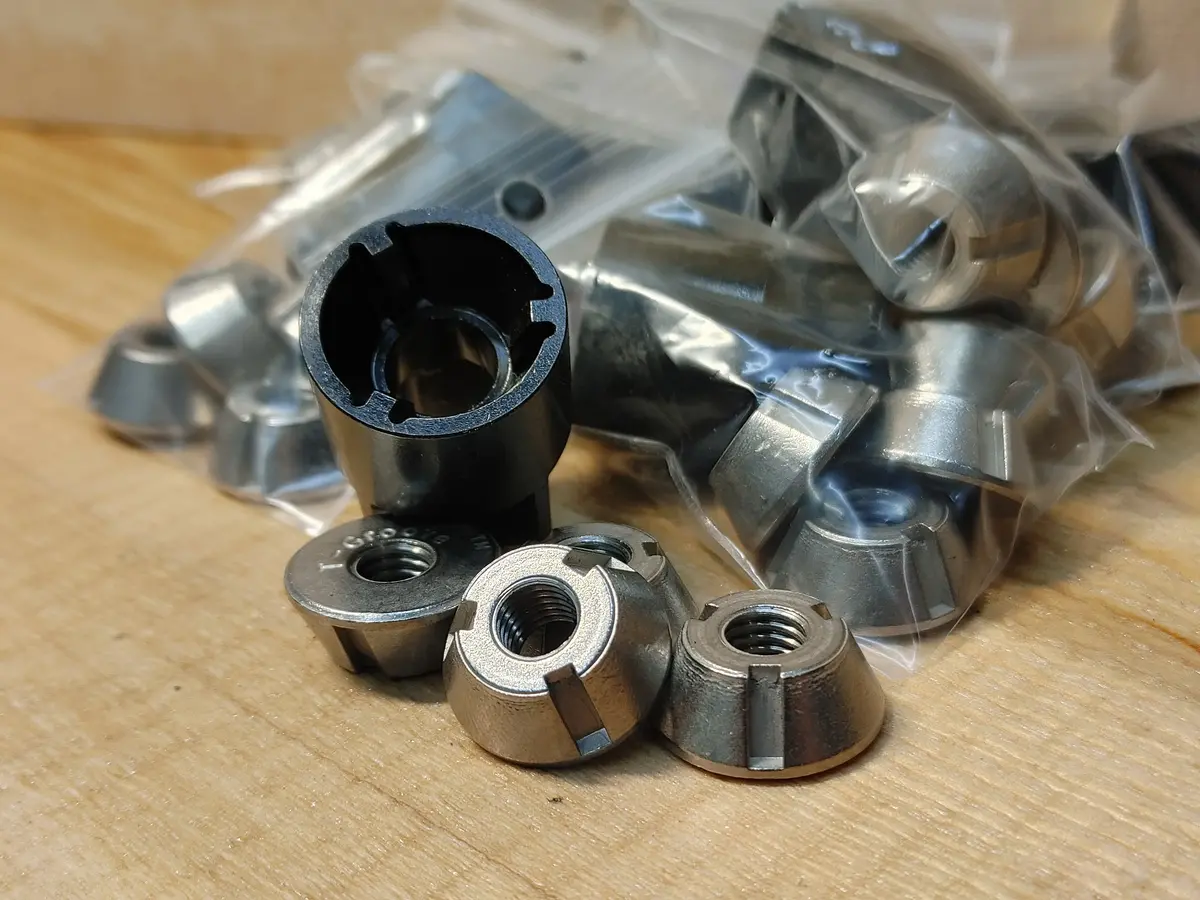 M8 Security T-Groove Nuts Ss 1