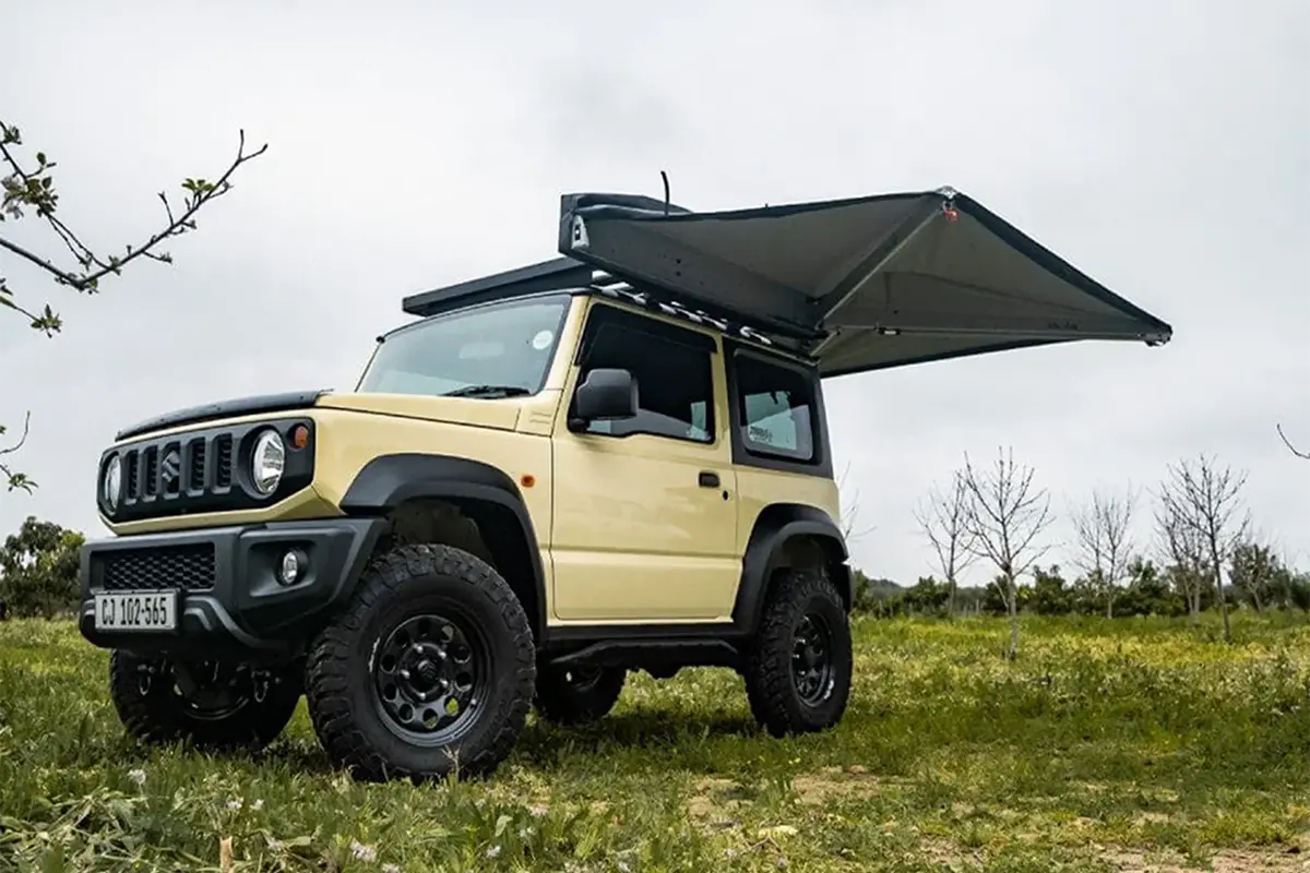 Alu-Cab 2 Meter 270° Shadow Awning (Jimny Models 2018-Current Xl 5-Door, Glx & Lite 3-Door) 1
