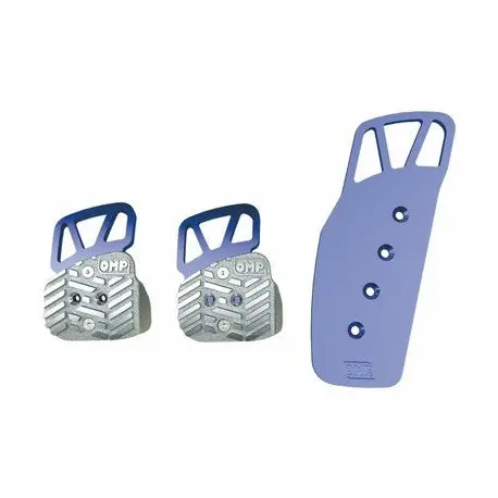 3 Pedales Set Anodizado Aluminio Azul - Omp 1