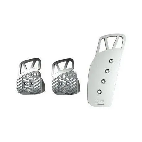 3 Pedales Set Anodizado Aluminio Plata - Omp 1