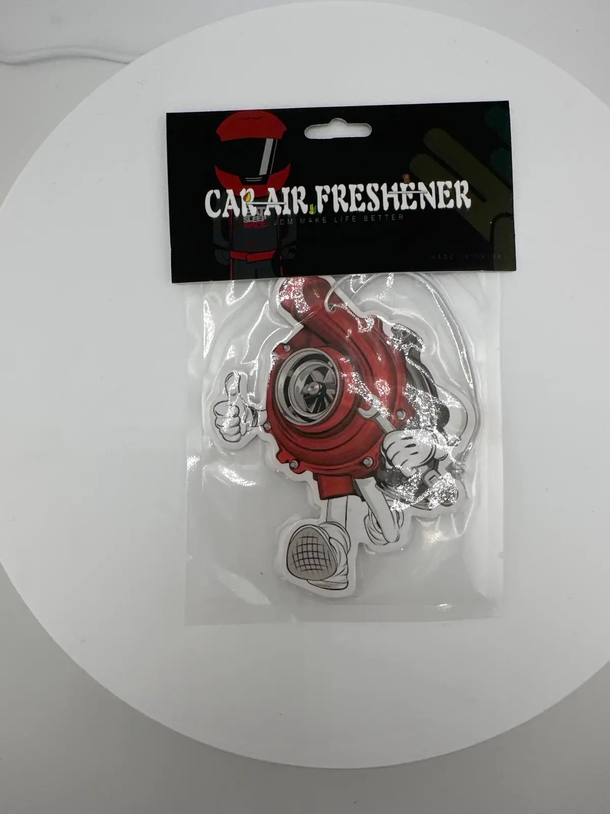 Turbo Guy With Wrench And Thumbs Up Air Freshener 1