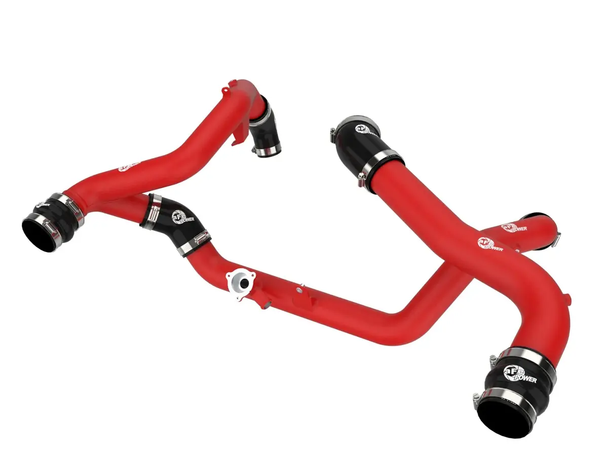 Afe Bladerunner Aluminum Hot And Cold Charge Pipe Kit Red For 2020-2021 Ford Explorer St 1
