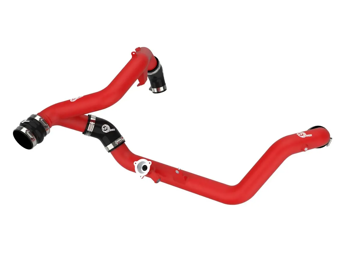 Afe Bladerunner 2-1/4 In Aluminum Hot Charge Pipe Red For 2020-2021 Ford Explorer St 1