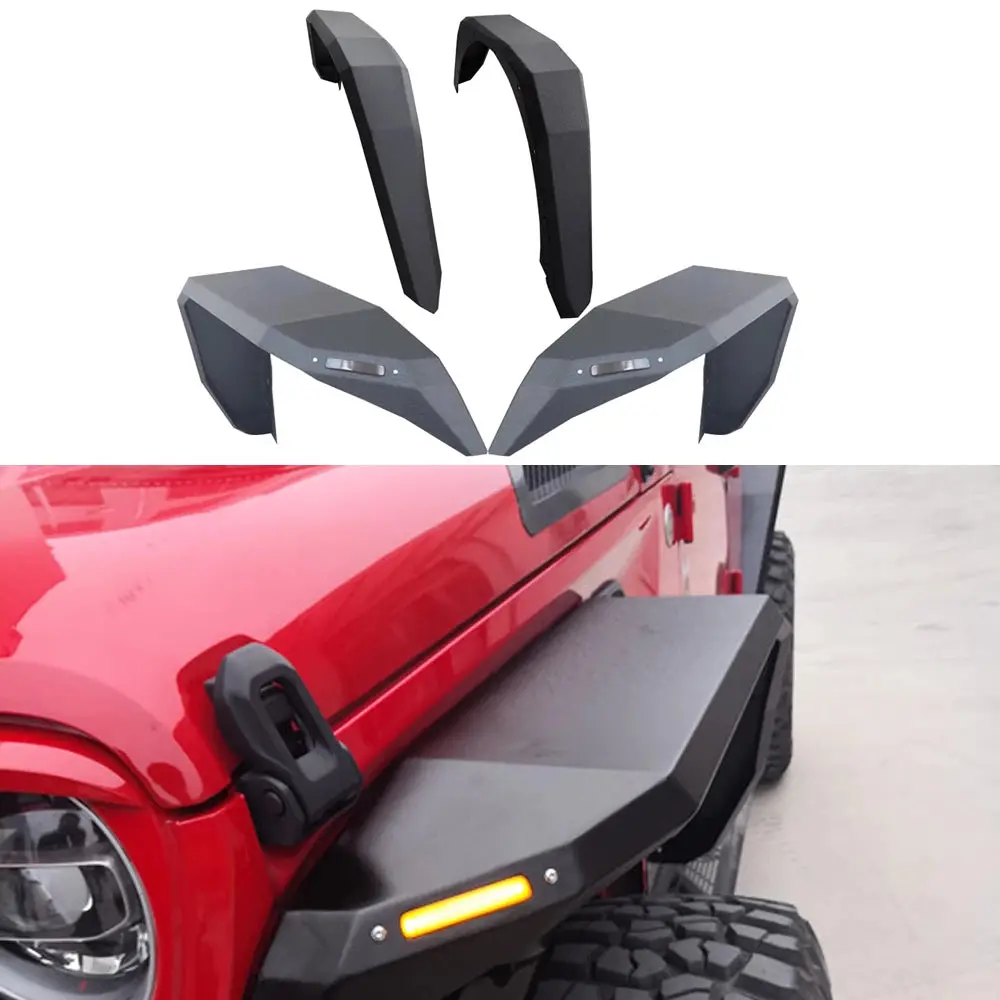 Trail Ops Aluminum Fender Flare Set Jeep Wrangler Jl/Jlu 1