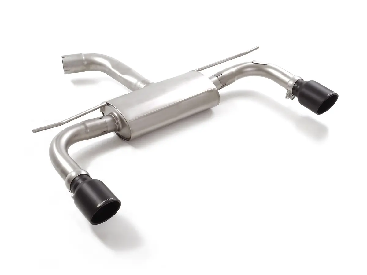 Silencioso Trasero Doble En Acero Inox Con Salidas Redondas 102 Mm Sport Line Black - Ragazzon 1