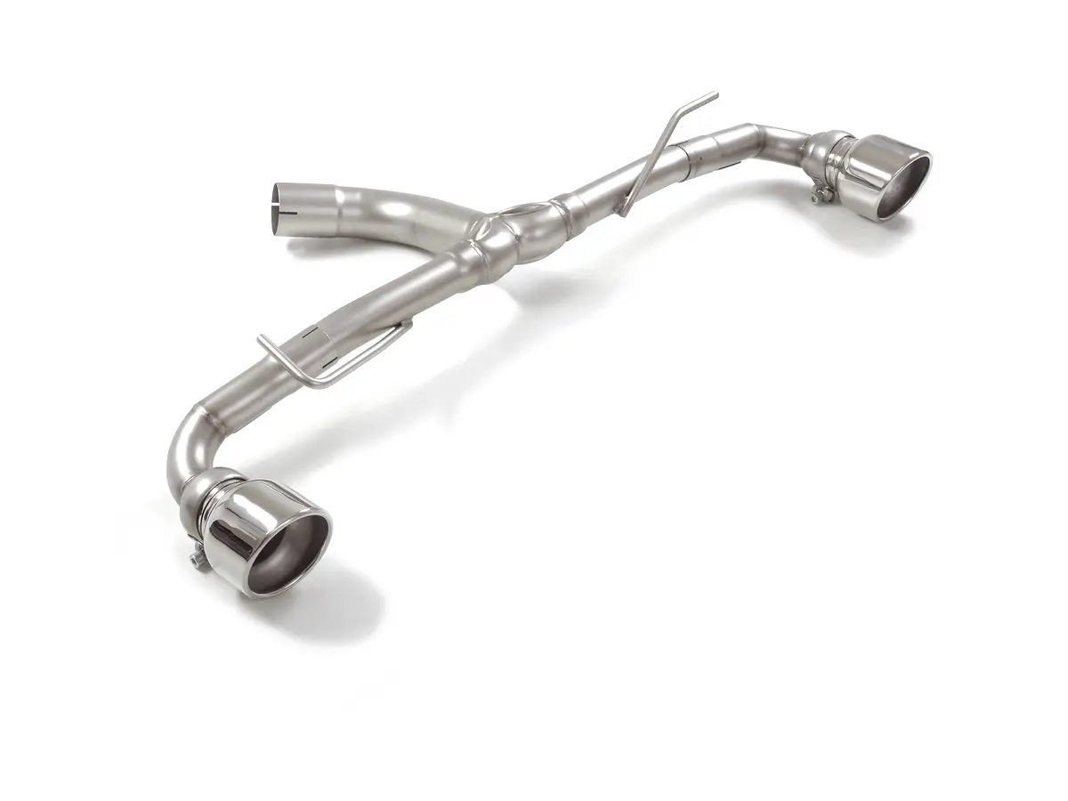 Tramo Trasero Grupo N Doble En Acero Inox Con Salidas Redondas 114 Mm Sport Line 1