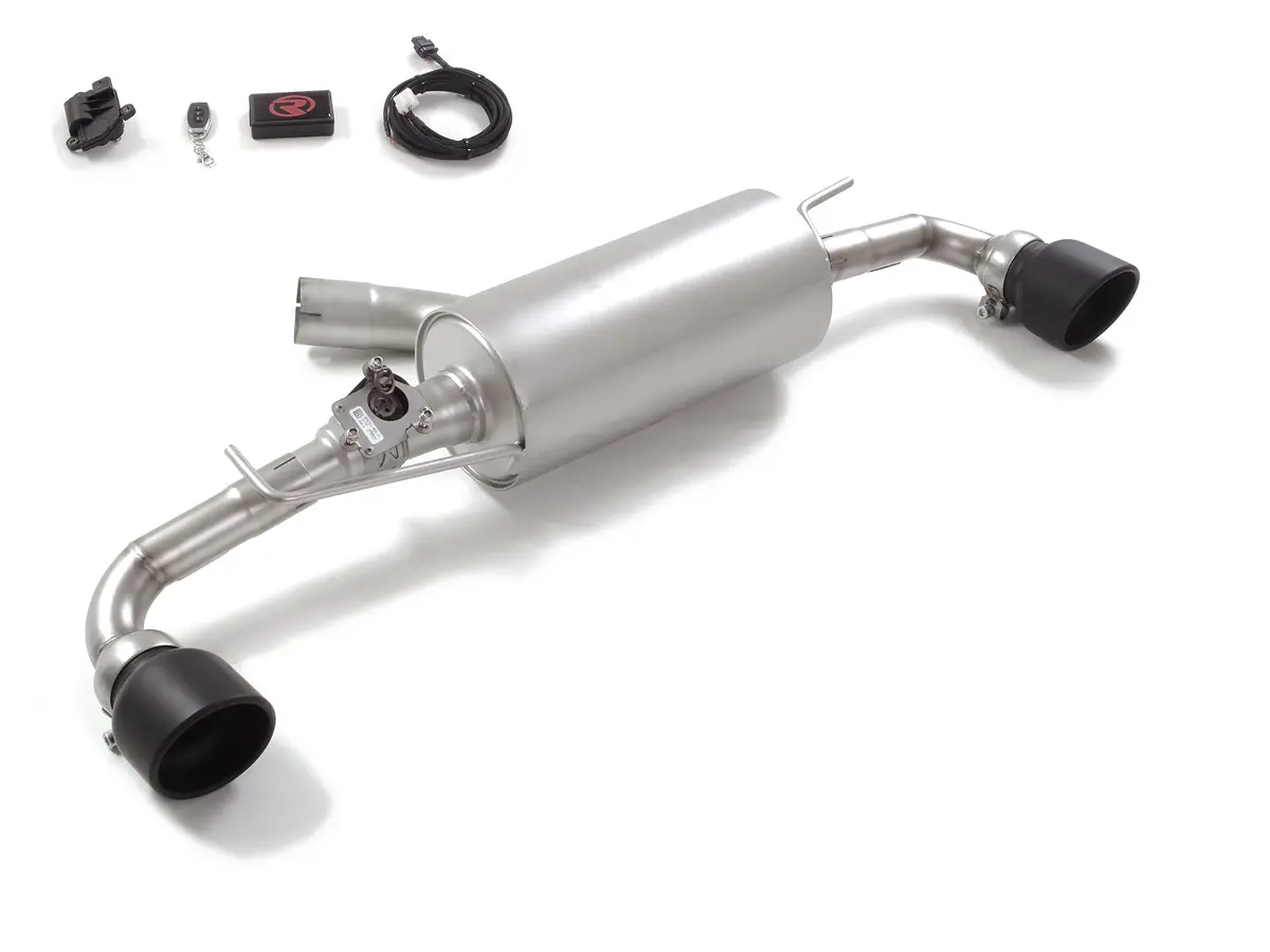 Silencioso Trasero Doble En Acero Inox Con Salidas Redondas 114 Mm Sport Line Black 1