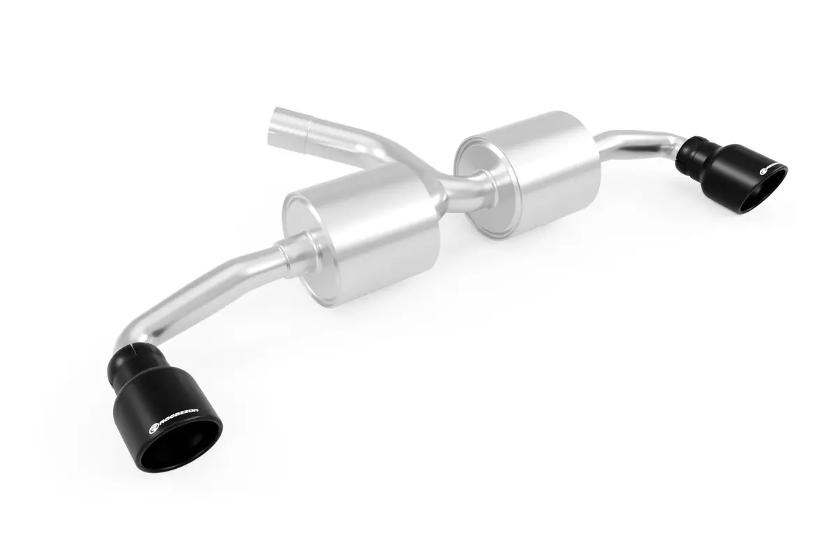 Silencioso Trasero Doble En Acero Inox Con Salidas Redondas 114 Mm Sport Line Black 1