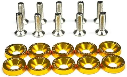 Wash Fenders Tornilleria Para Coche (1Unid) Color Dorado 1