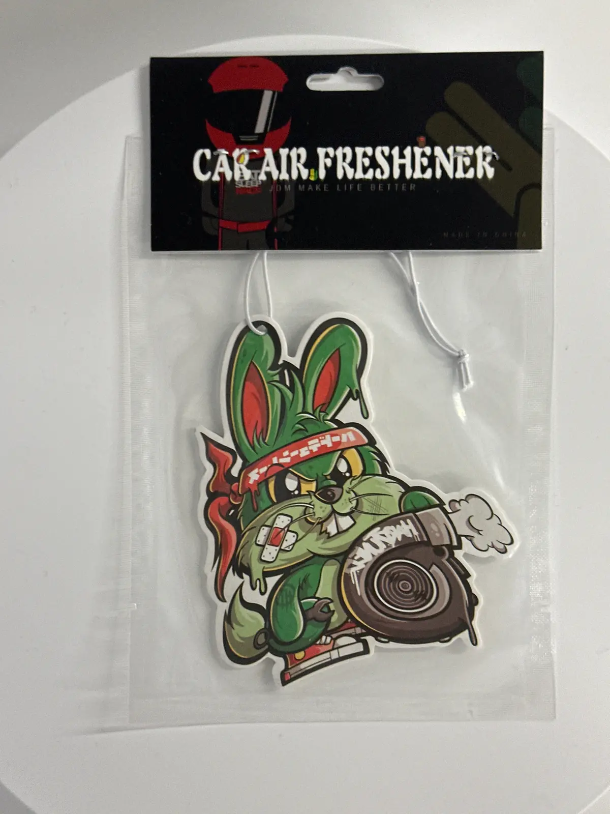 Green Turbo Rabbit Ninja Air Freshener 1