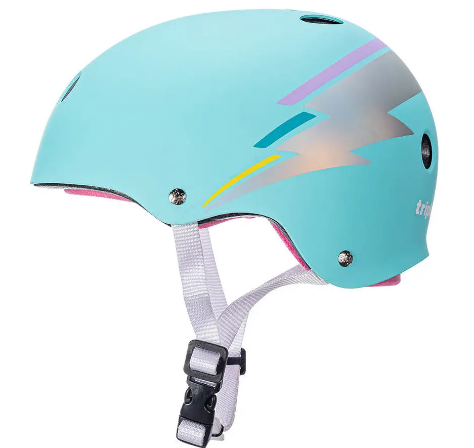Triple 8 Certified Sweatsaver Helmet Teal Hologram 1