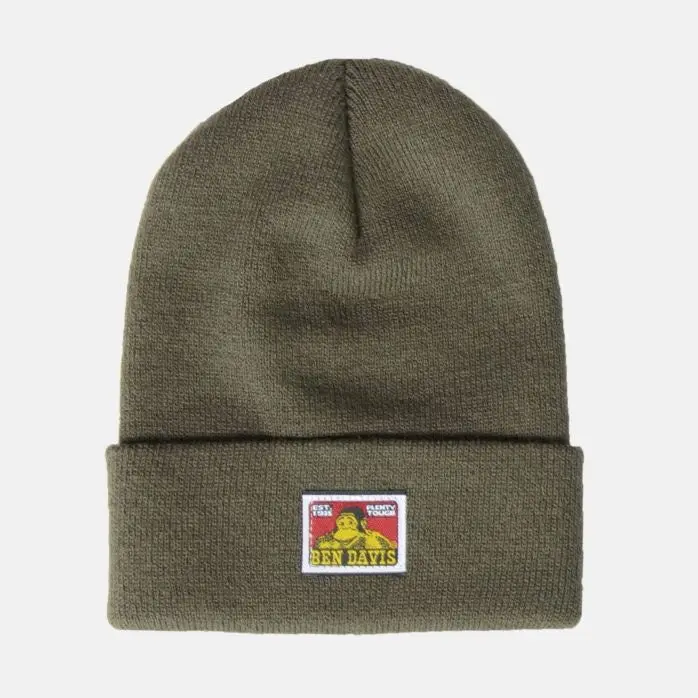 Ben Davis Cuffed Knit Beanie Moss 1