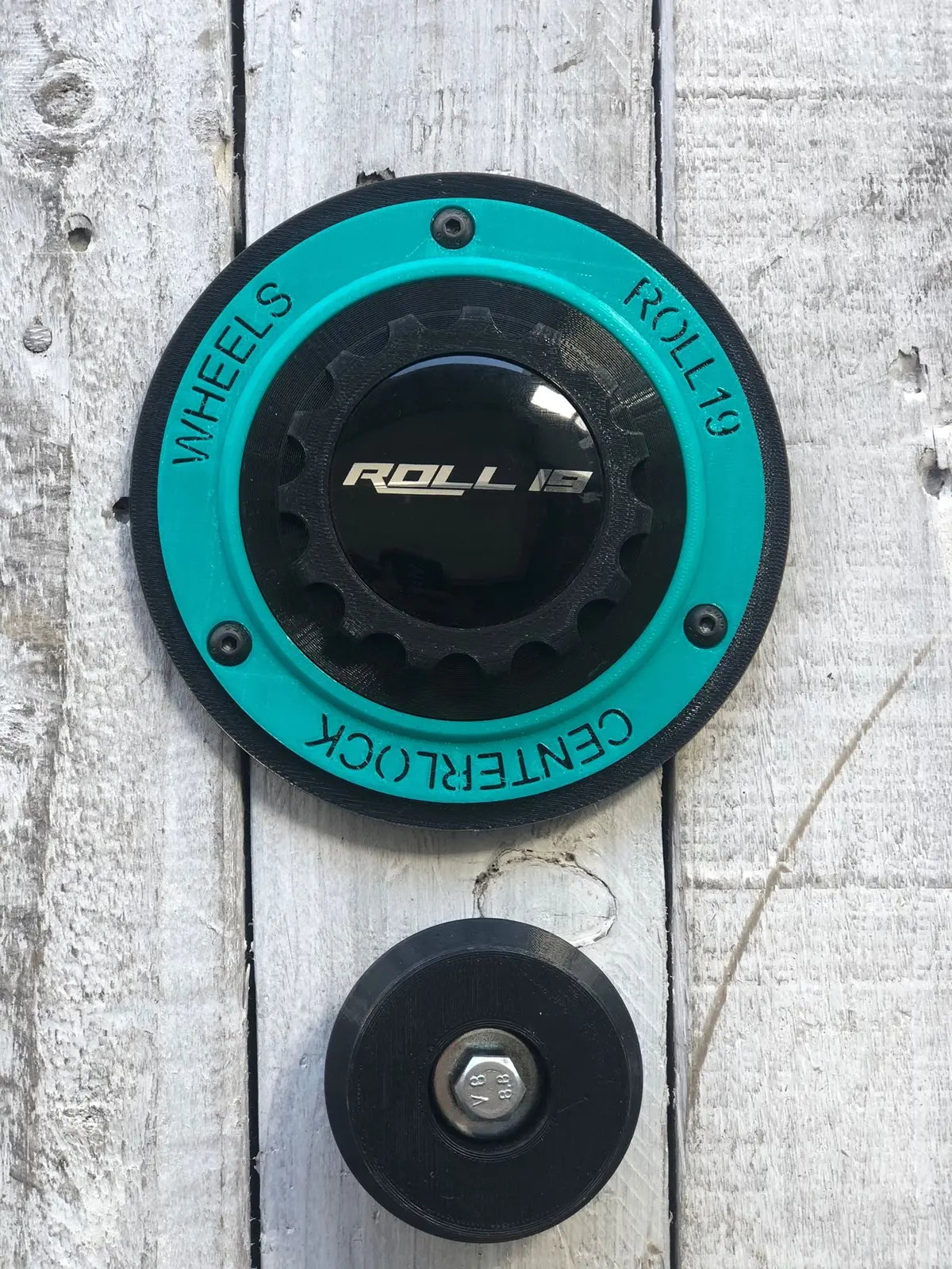 Roll19 Kit De Tapas Centerlock Tiffany/Negro 1
