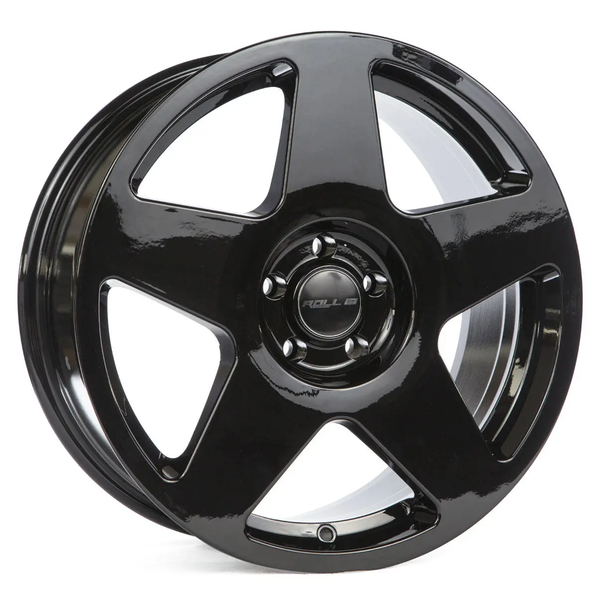 Llantas De Aleación Roll19 R14 17'' Ancho 7.5 4X108 Et 42 Cb 63.4 Negro 1