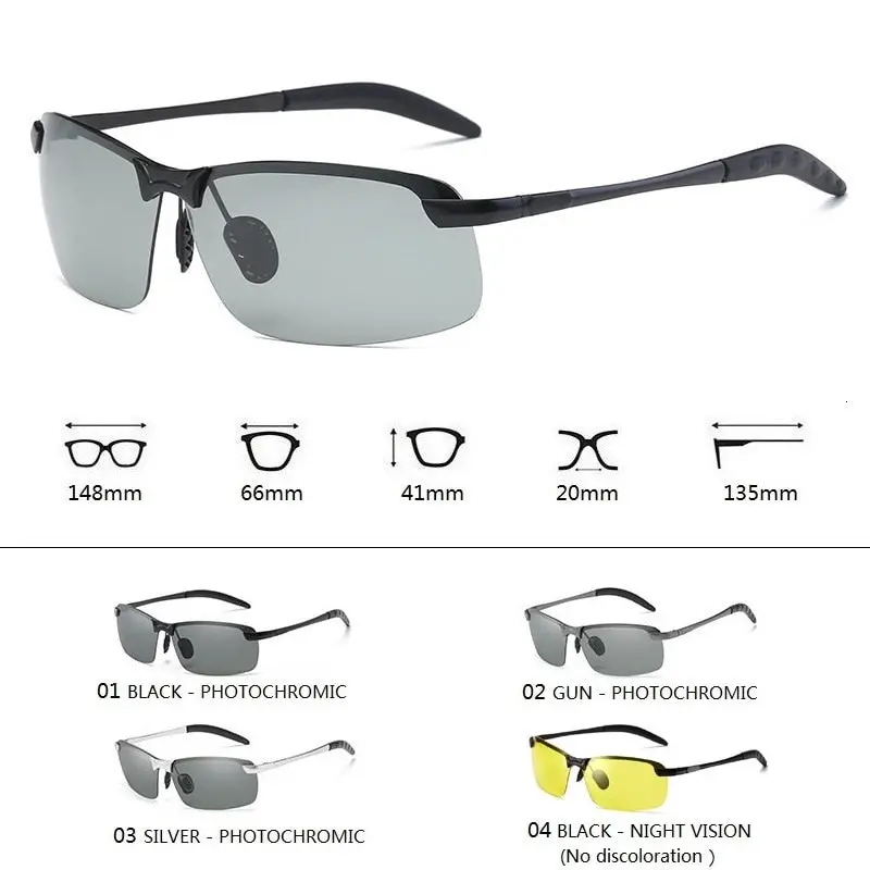 Photochromic Polarized Uv400 Driving Sunglasses Day And Night 1