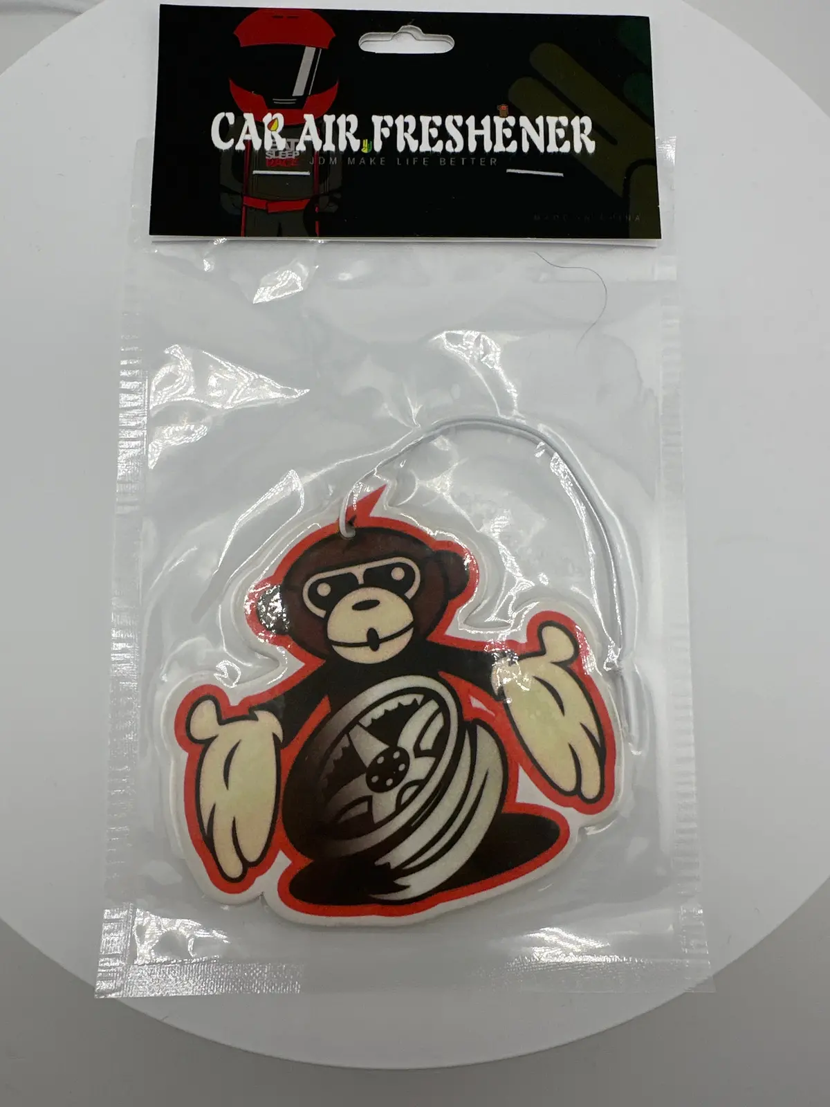 Monkey Holding Rim Air Freshener 1