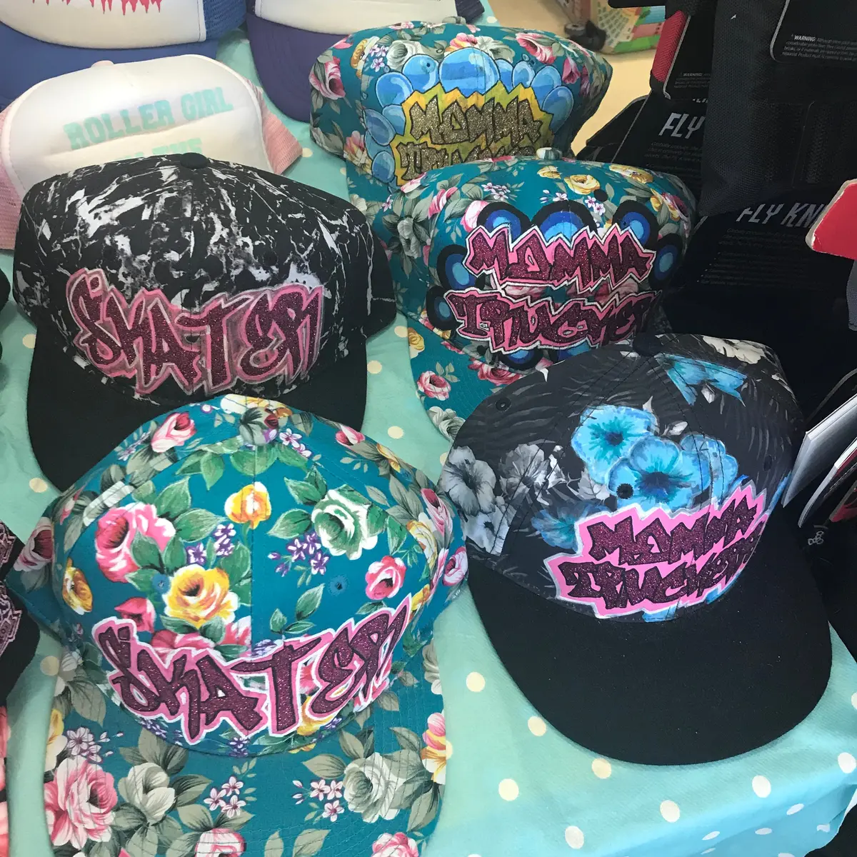 Momma Trucker Graffiti Trucker Hats 1