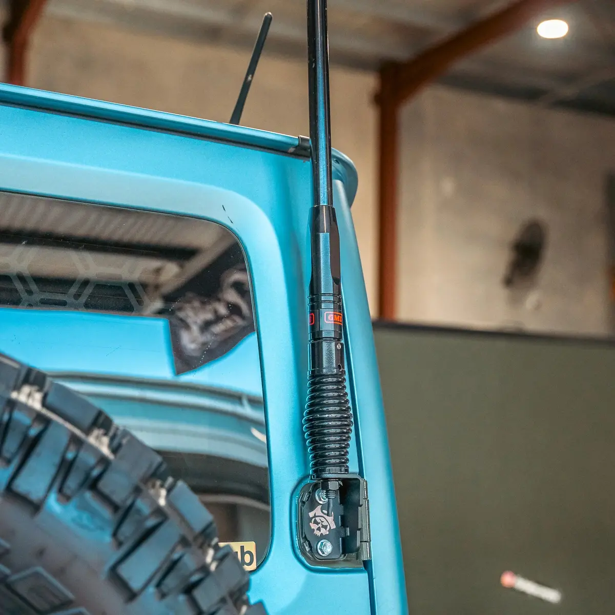Pirate Camp Co Rear Tailgate Aerial Mount (Jimny Model 2018-Current Xl 5-Door, Glx & Lite 3-Door) 1