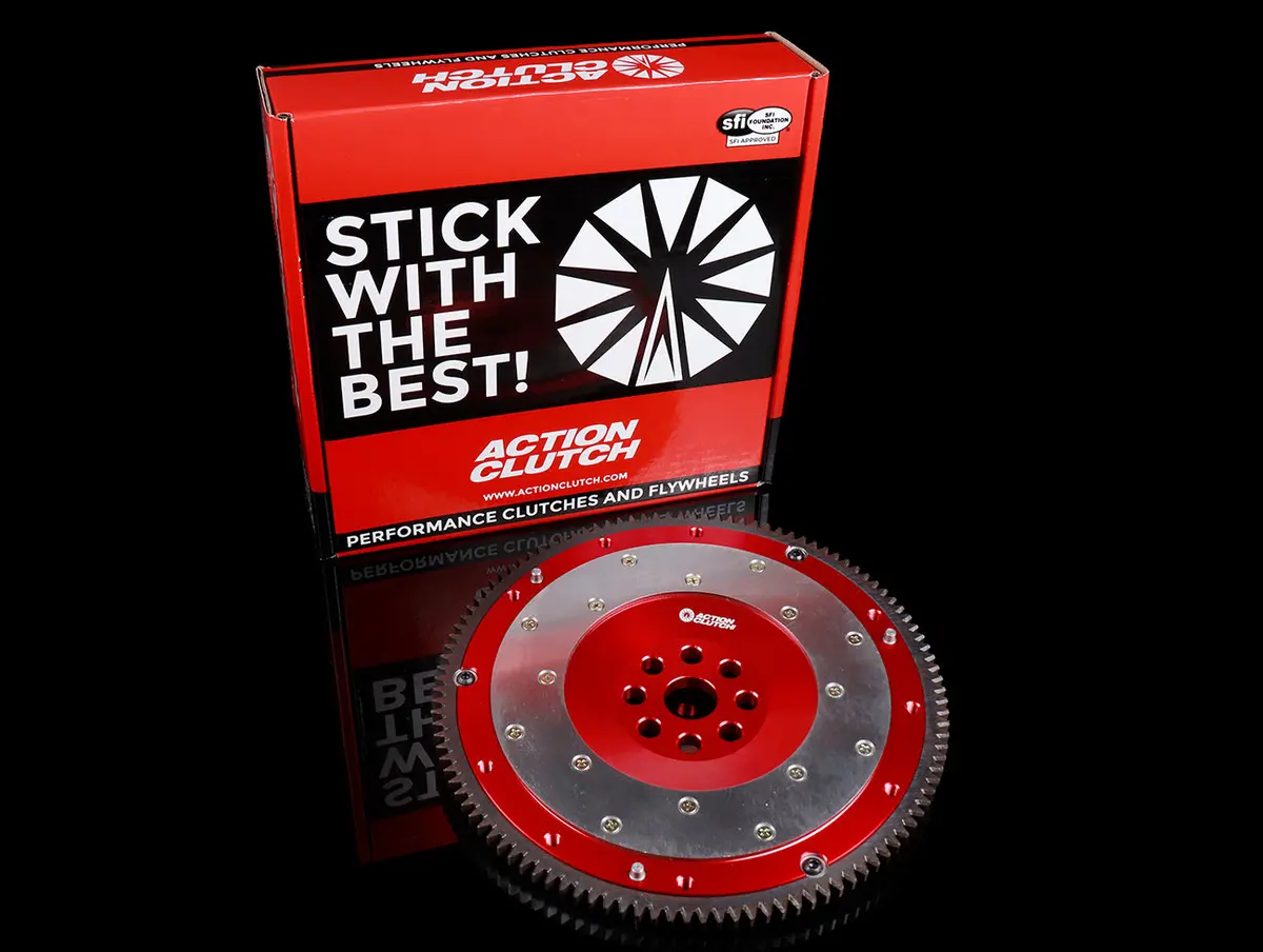 Action Clutch Red Aluminum Lightweight Flywheel - B Series 1