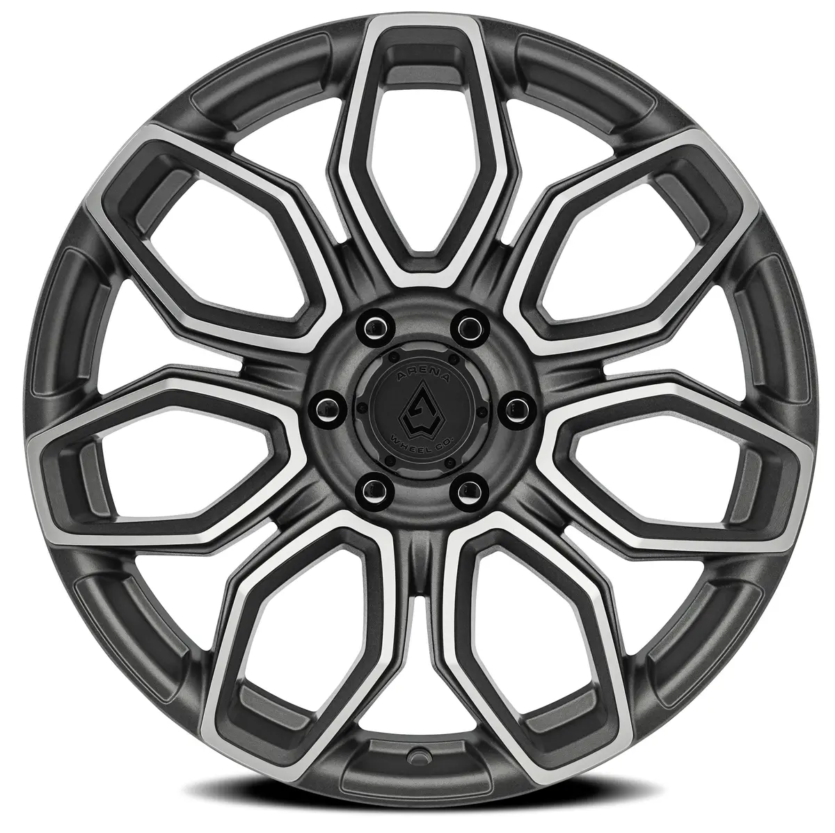 Cobra Wheel - 20X10 - -18Mm - Texture Gun Metal Machine Clear Coat 1