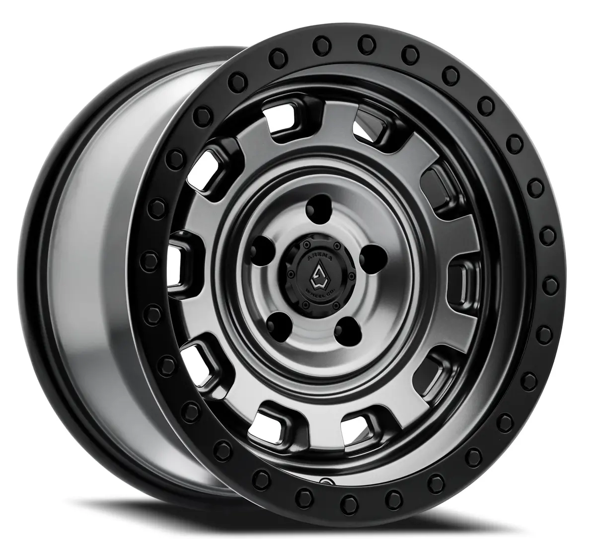 Gunner Wheel - 17X9 - 0Mm - Satin Gun Metal Center Satin Black Lip 1