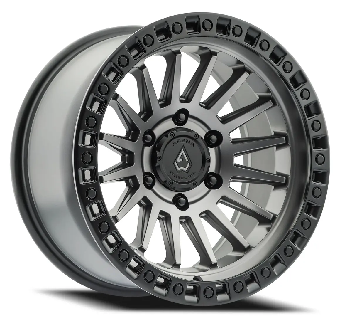 Mesa Wheel - 20X9 - 0Mm - Satin Gun Metal Center Satin Black Lip 1