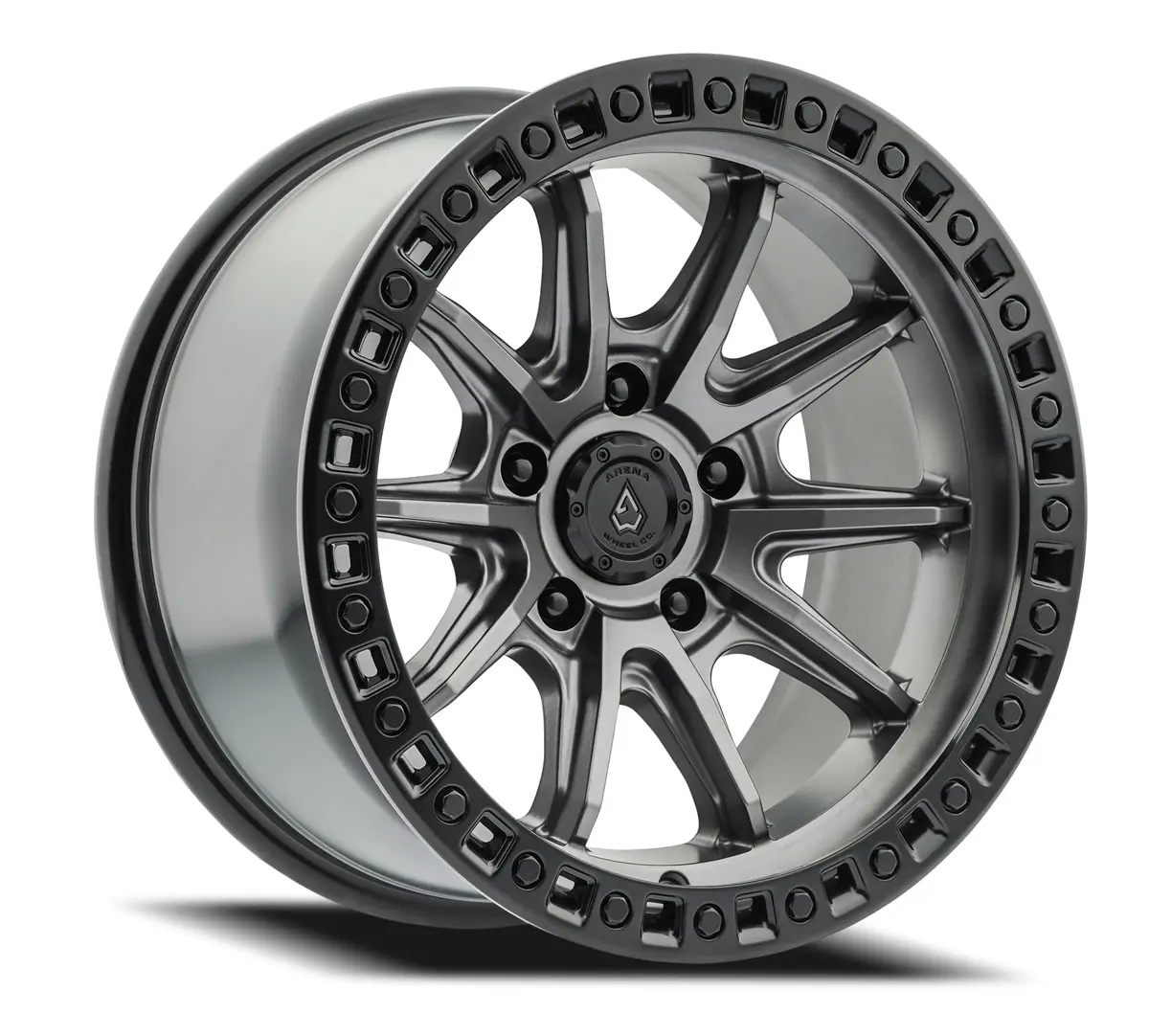 Mission Wheel - 20X9 - 0Mm - Satin Gun Metal Center Satin Black Lip 1