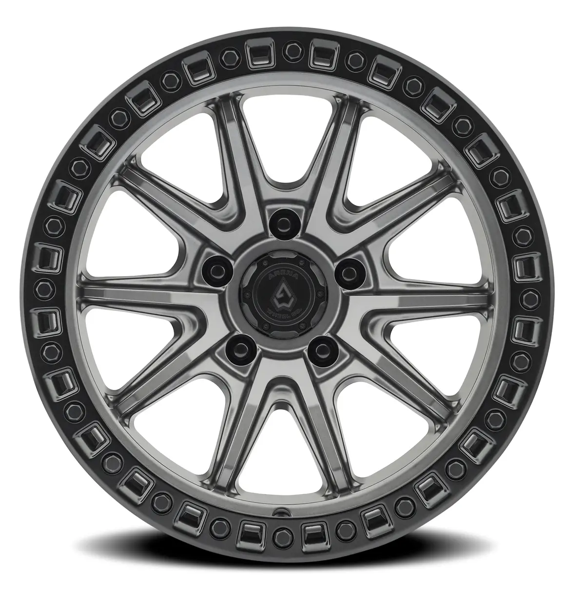 Mission Wheel - 17X9 - -12Mm - Satin Gun Metal Center Satin Black Lip 1
