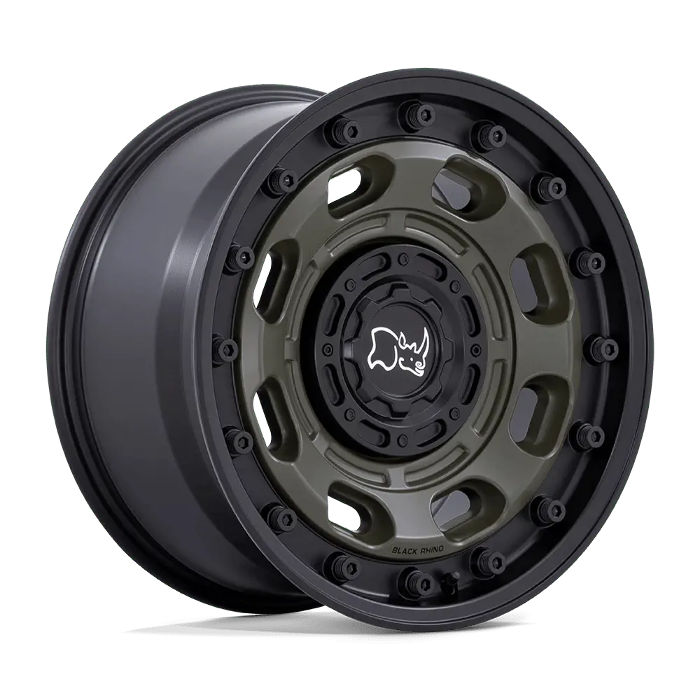 Black Rhino Olive Drab Green W/ Black Lip Atlas 20X10 5X5/5.5 78 -18 Od-Grn-Blk 1
