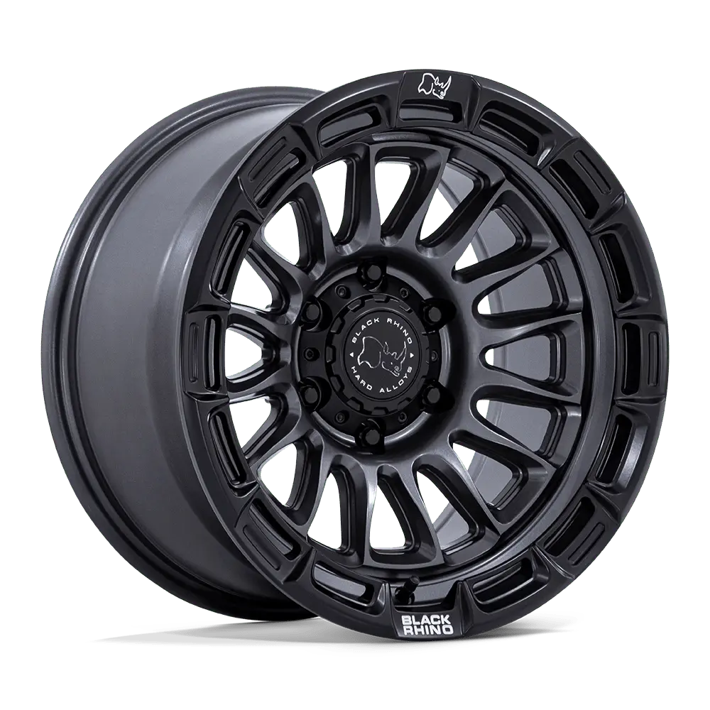 Black Rhino Matte Gunmetal W/ Matte Black Lip Rival 20X9 5X5 71 +1 M-Gnmtl M-Blk 1