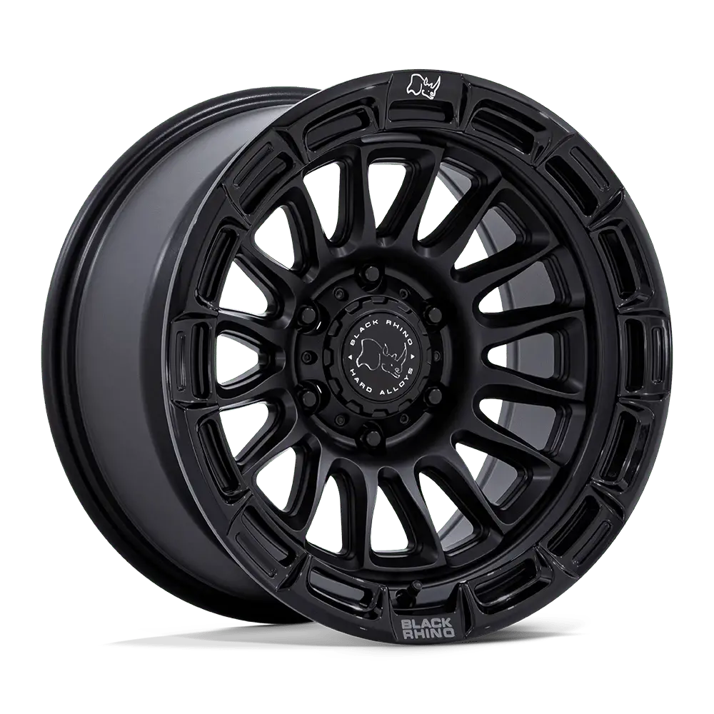 Black Rhino Matte Black W/ Gloss Black Lip Rival 20X9 5X5 71 +1 M-Blk G-Blk 1
