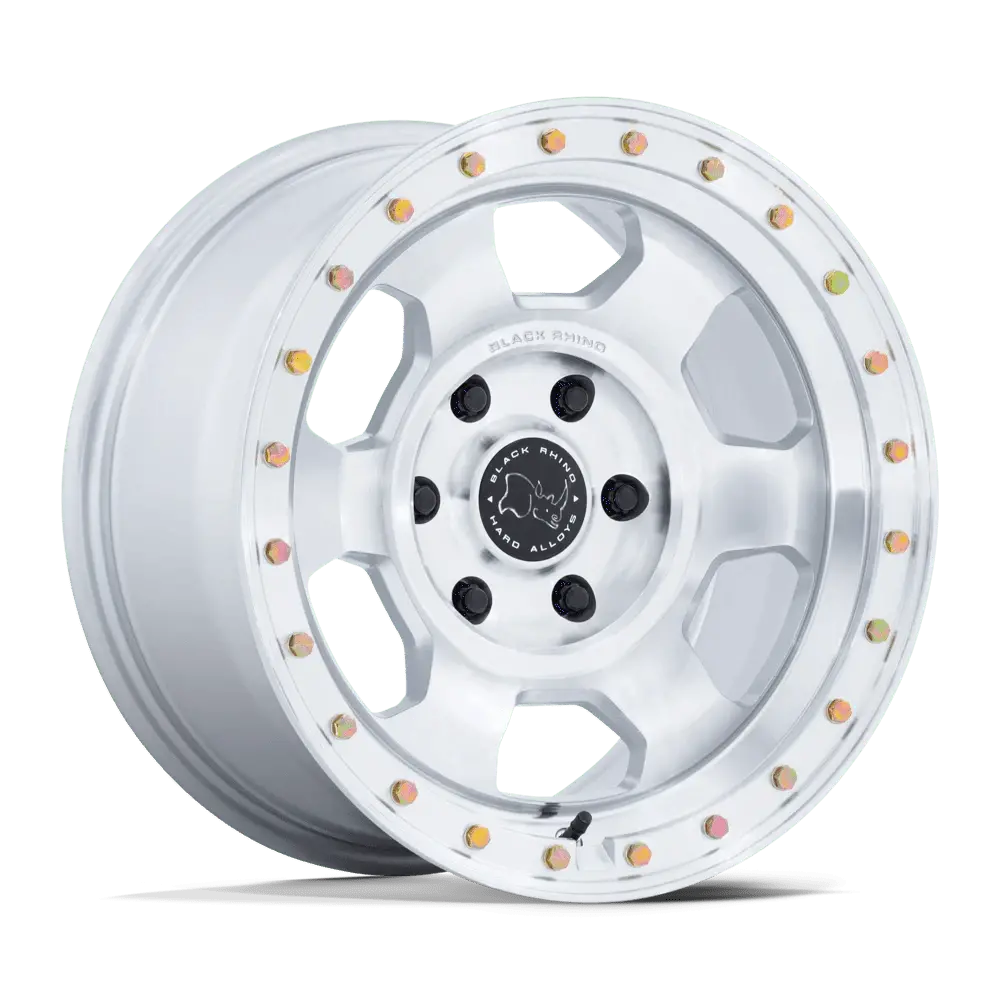 Black Rhino Gloss Silver W/ Machined Face Trooper 17X8.5 5X5 71.5 -10 G-Slv Mch 1