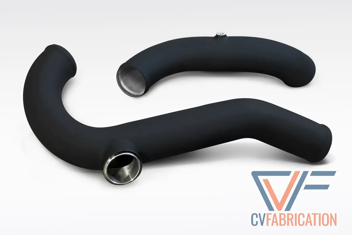 Cvf Aluminum Intercooler Chargepipe Kit W/ Tial (Also Fits Turbosmart Raceport) Flange For 2015+ Ford Ecoboost Mustang 1