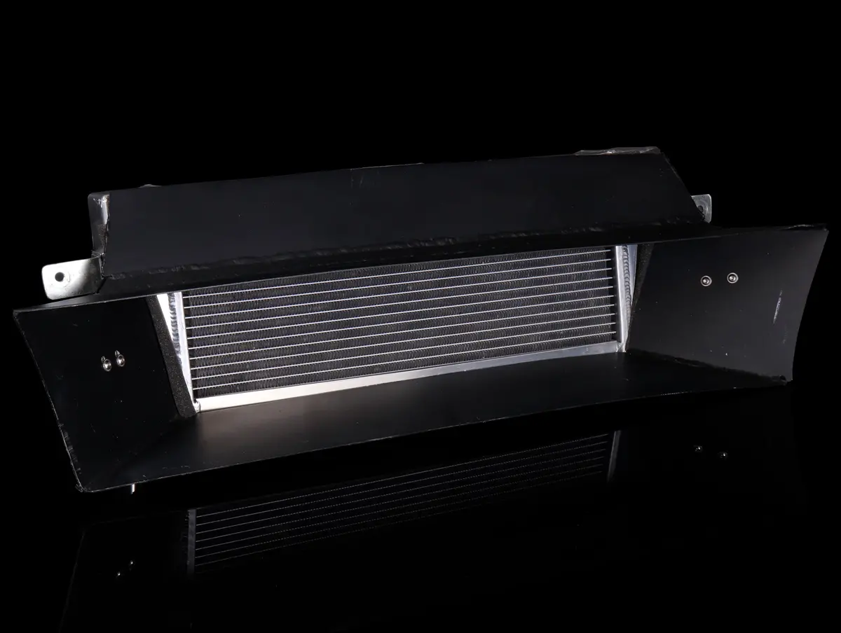 Csf Radiators Rywire Custom Tucked 24X9 Radiator - Polished W/ Custom Air Duct + Fans (Used) 1