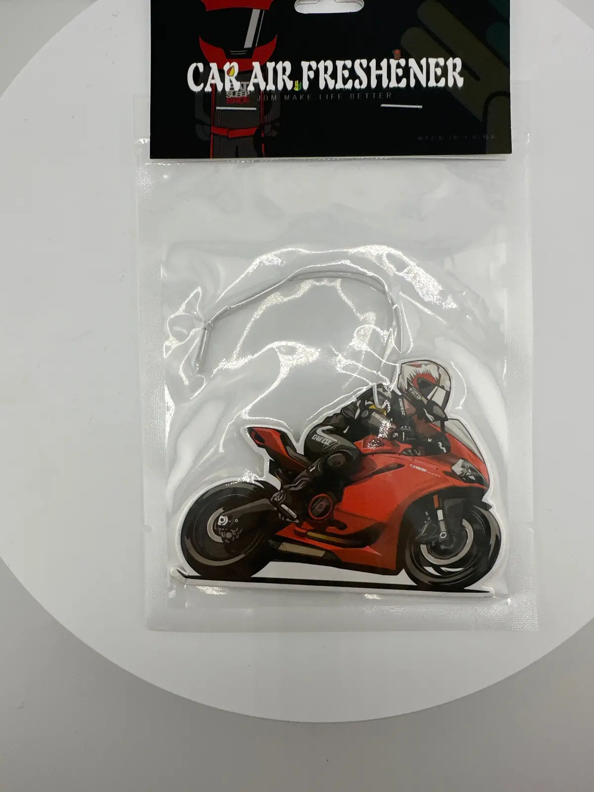 Red Motocross Bike Air Freshener 1