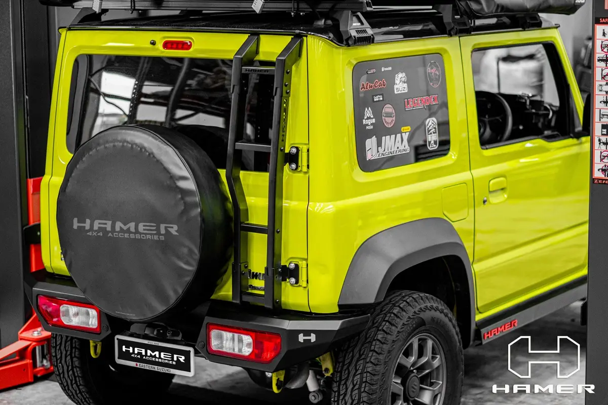 Hamer 4X4 Rear Ladder (Jimny Models 2018-Current Xl 5-Door, Glx & Lite 3-Door) 1