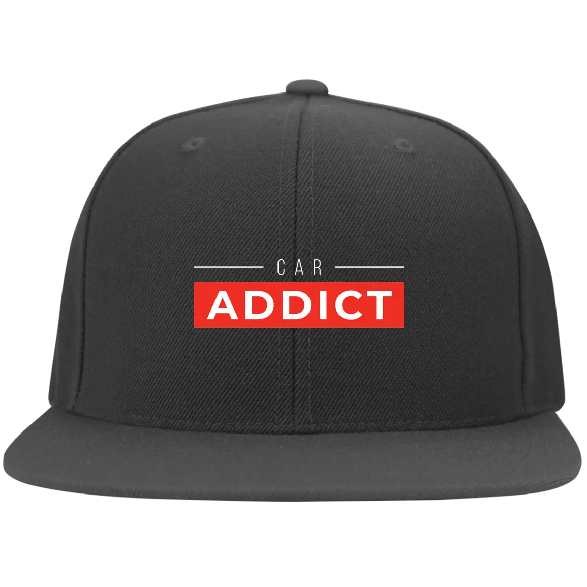 Car Addict Flat Bill Twill Flexfit Cap Classic 1