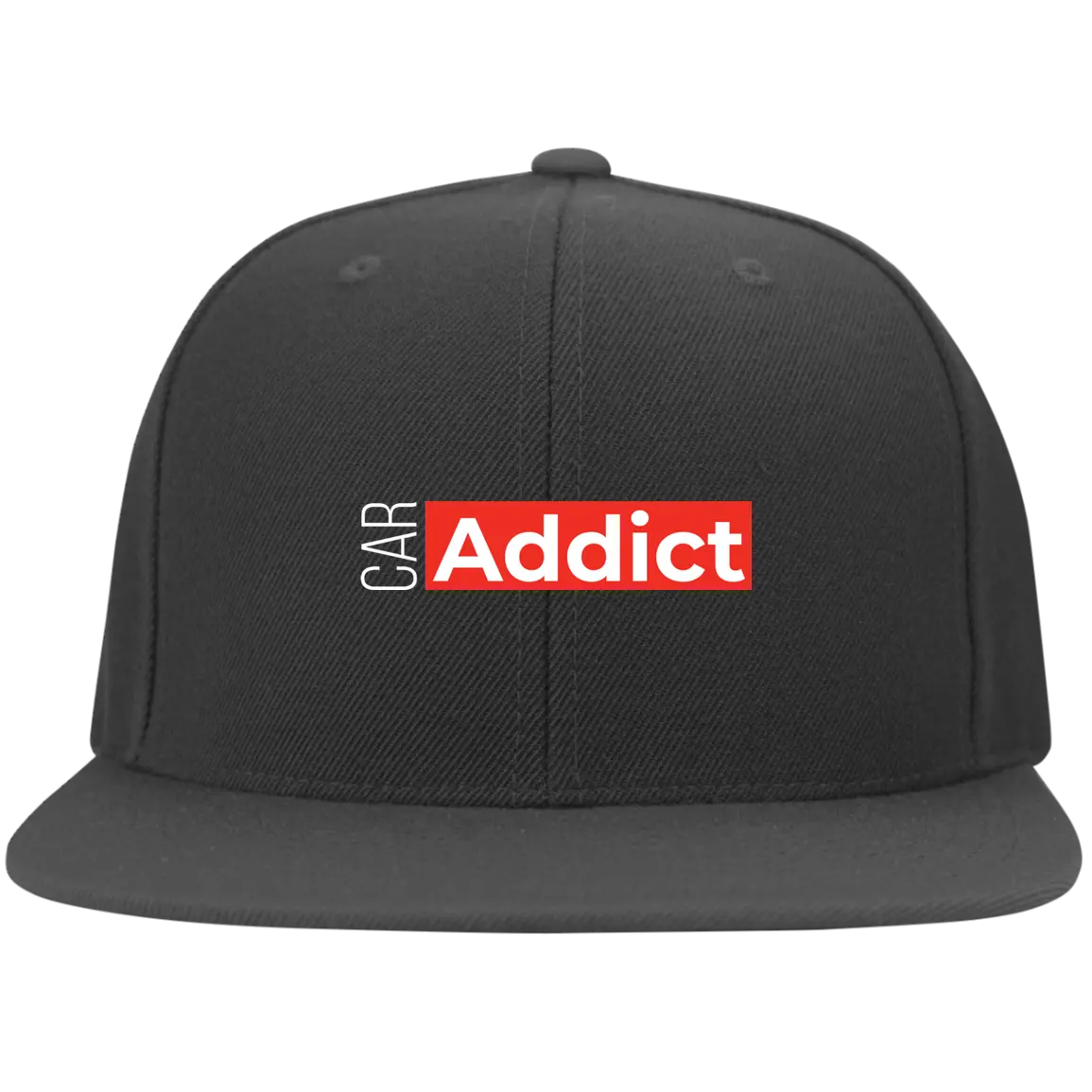 Car Addict Flat Bill Twill Flexfit Cap 1