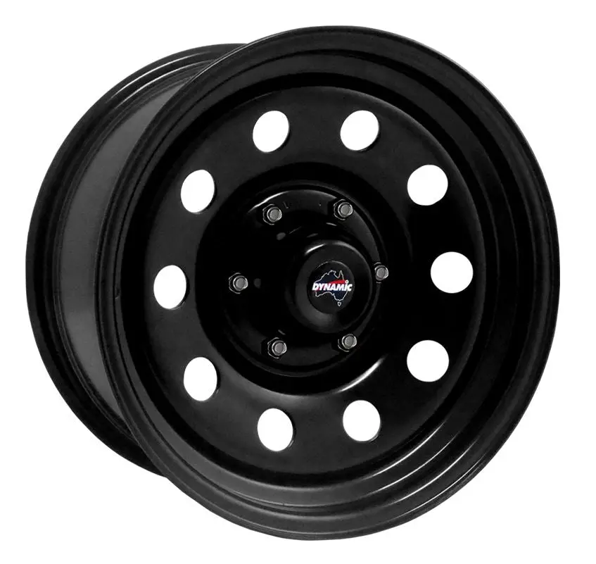 Dynamic Wheel Co. Round Hole Black Steel Wheel *15X7" Et3  (Jimny Models 2018-Current Glx & Lite 3-Door) 1