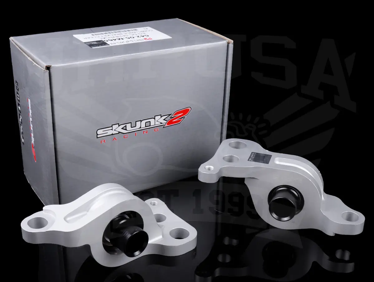 Skunk2 Spherical Billet Front Compliance Brackets - 92-95 Civic / 94-01 Integra - Clear 1