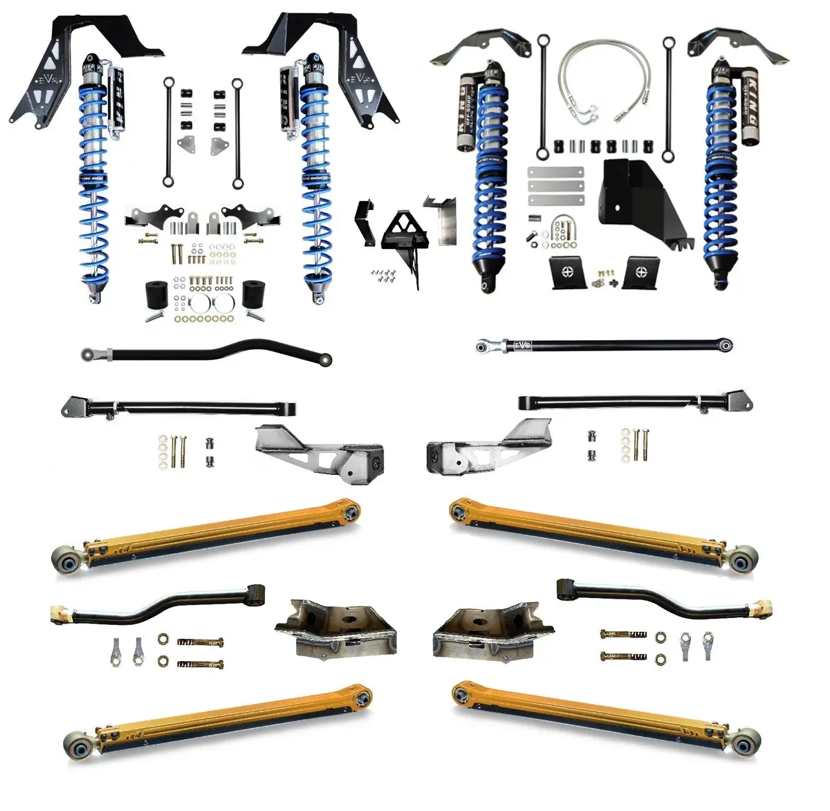 JT Diesel King 2.5" Coilover Lift Kit with Long-Arm Suspension for Jeep Gladiator - Image 5